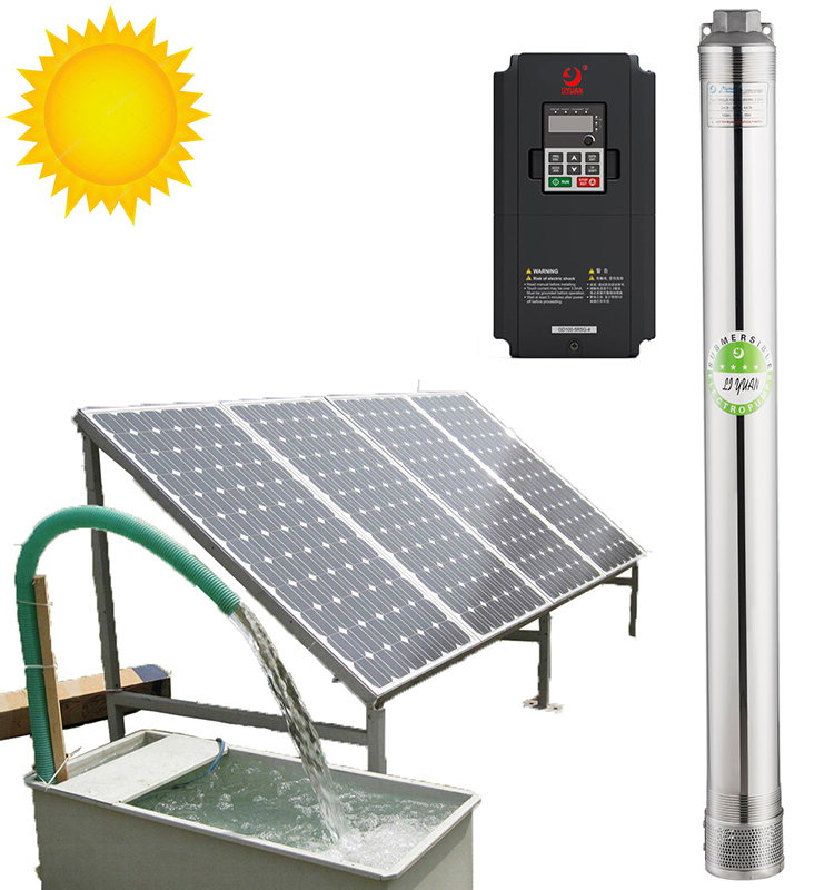 Hot Sale Standard Irrigation 0.5 Hp 1 hp 1.5kw 2hp 3hp 4hp 5hp Ac Dc Inverter Panel Solar Water Pump System